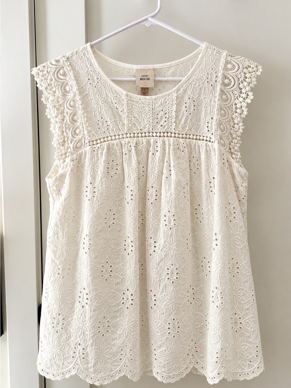 Knox Rose Cream Eyelet Lace Camisole